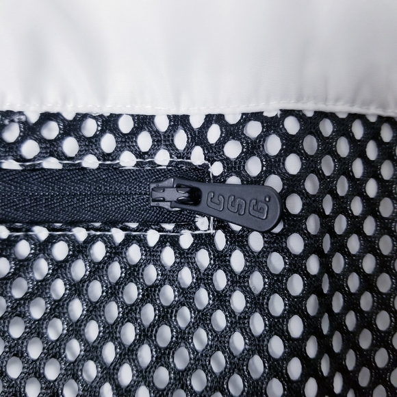 CSG Hooded Windbreaker Jacket Men Size XL White Black Vented - Picture 10 of 14